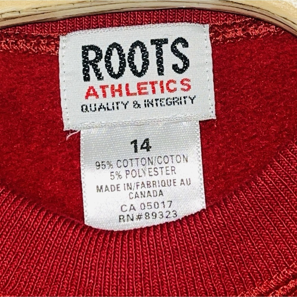 Roots Canada Sweatshirt Boys XL Red Graphic Beaver Logo Collegiate Preppy Bro - Picture 4 of 4